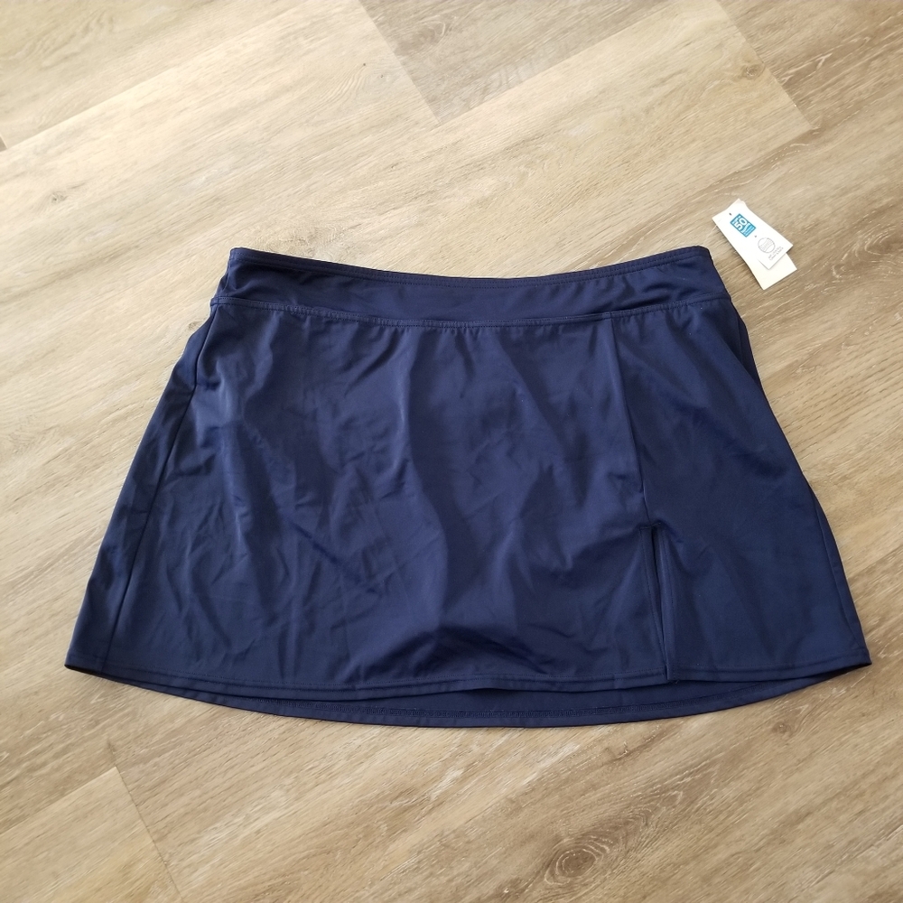 Lands' End Navy Swim Skirt